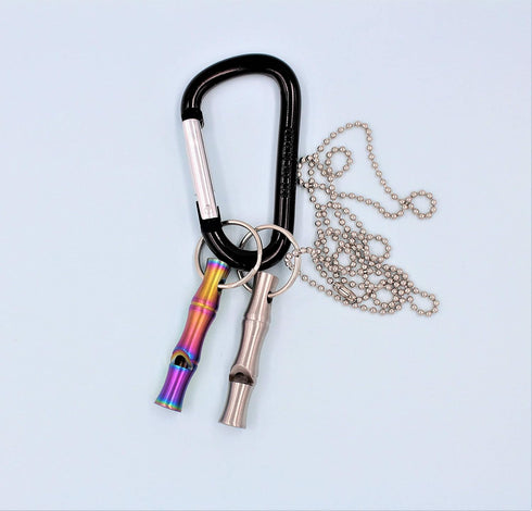Real Sic Steel Emergency Whistle Keychain, Loud Portable Safety for Survival, Hiking, Camping