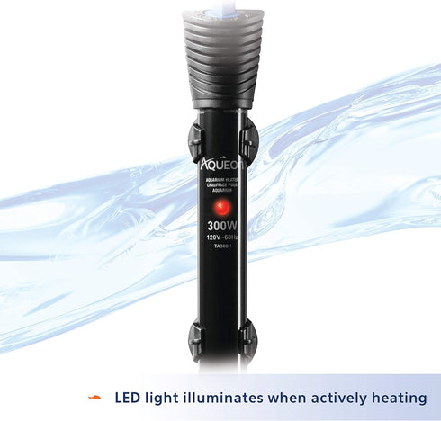 Aqueon Submersible Aquarium Heater, 300 Watts, Suitable for Up to 100 Gallons