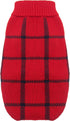 Turtleneck Dog Argyle Sweater for Small Dogs and Cats