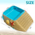 Gxsdj Turtle,Gecko,Lizard,Frog,8.76.72.2 Hermit Crab Water Bowl with Climbing Ramp,Hermit Crab Water Pool,Beach Style