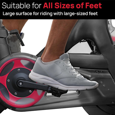 Pedals for Regular Shoes Compatible with Peloton Bike & Bike Plus, Extra Large Fit Replacement Pedals Adapter