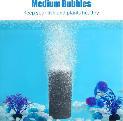AQUANEAT Aquarium 4"x2" Cylinder Air Stone, Fish Tank Aerator Diffuser, 4 pcs