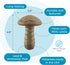 Outward Hound Dogwood Mushroom Durable Chew Toy, Peanut Butter Scent, Medium