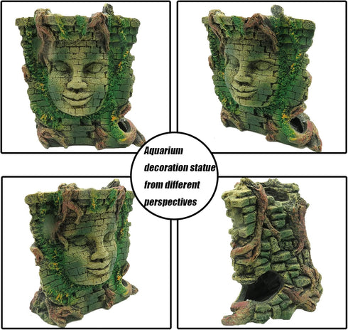 Tfwadmx Aquarium Decoration Statue Fish Tank Resin Ancient Roman Ruins Ornament Cave Hideout for Fighting Fish, Hermit Crabs, Crayfish, SuckerFish, Guppy by Tfwadmx