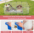 12 Panels Transparent Small Animals Playpen, 48" x 24" Portable Pet Enclosure for Indoors & Outdoors