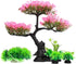Didiseaon Aquarium Artificial Plants Decor, Pink Cherry Blossom Tree Grass Set for Fish Tank Accessories and Decorations
