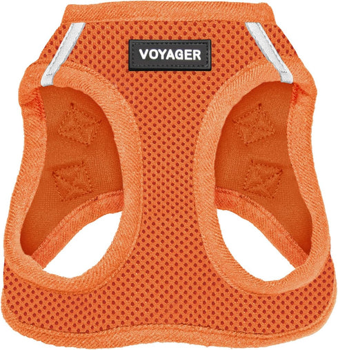 Best Pet Supplies Voyager Step-in Air Dog Harness - All Weather Mesh, Reflective, No Pull, Orange, L