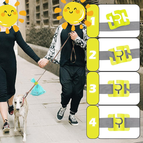 Dog Poop Bags Holder for Leash - Hands-Free Pet Waste Bags Carrier for Walking Accessories, Trash Can Ready
