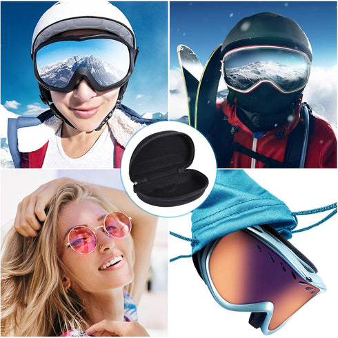 PATIKIL Hard Ski Goggle Case, EVA Shockproof Sports Glasses Box, 7.48" x 4.72" x 2.76"