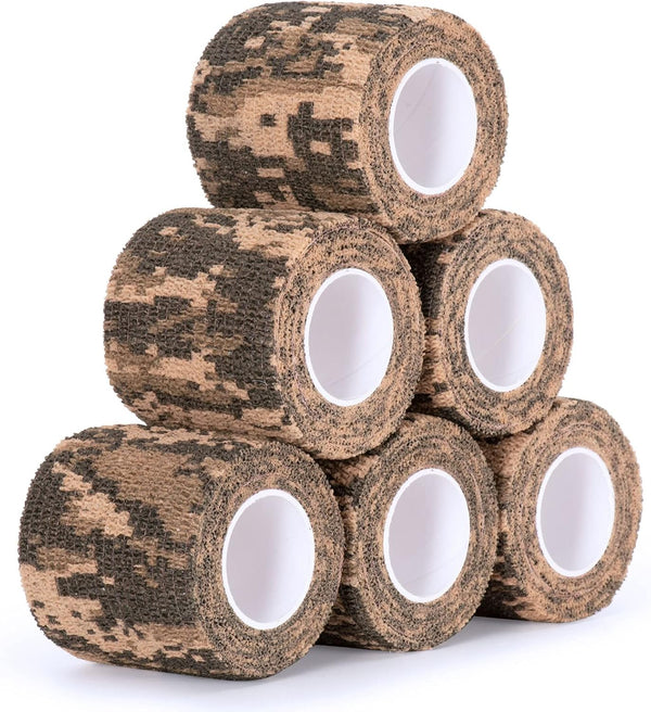 Self-Adhesive Camouflage Tape Wrap, Protective Camo Form Non-Woven Stealth Camo Tape for Outdoor Camping