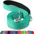Joytale Double-Sided Reflective Dog Leash, 6 FT/5 FT/4 FT, Padded Handle Nylon for Medium & Large Dogs, Teal