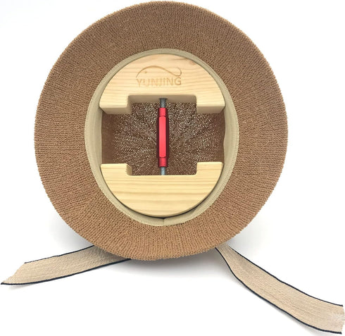 YUNJING Hat Stretcher, Wooden Adjustable Buckle, One Size Fits All from 6-1/2 to 9-1/2