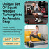 Squat Wedge Set of 5, Turns Into Aerobic Step Platform, Slant Board for Calf Stretching, 520 LBS Weight Capacity