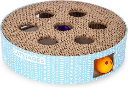 Catstages Scratch N' Hunt Interactive Cat Puzzle Toy with Scratcher Corrugate for