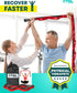 Stretching Strap with Loops - Non Elastic Stretch Band for Physical Therapy, Yoga, and Flexibility - Hamstring & Leg