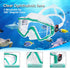 Set 3 Swimming Snorkel Pano Window Adult Snorkeling Gear, Professional Snorkel Goggles Anti-Fog Diving Mask, Anti-Leak