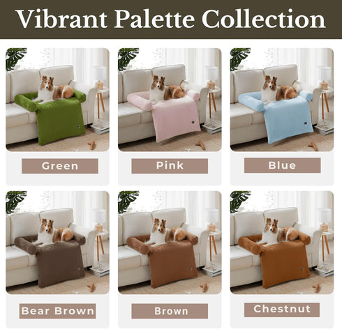 Allisandro Calming Dog Bed Mat, Anti-Slip Couch Cover for Dogs, Washable Waterproof Furniture Protector, 32x30x5 Green