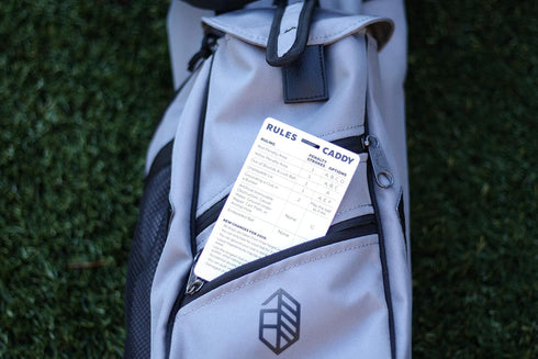 Rules Caddy - Simplify The Rules of Golf - Golf Bag Tag Accessory, Training Aid, Quick Reference Guide