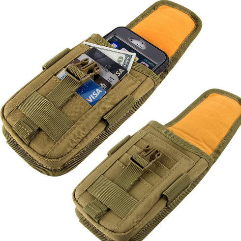 IronSeals Tactical Phone Holster Pouch, Molle Smartphone Case for 4.7"-6.9" with US Flag Patch for iPhone 16 Pro/15 Pro