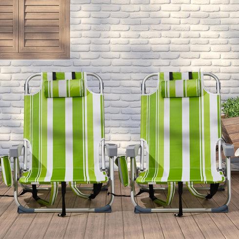 myoihomora Backpack Outdoor Beach Lawn Chairs,Low Foldable Camping Chair,Portable Lightweight Beach Chairs