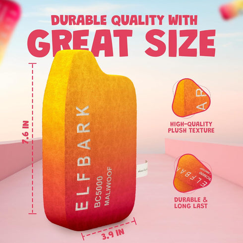 Funny Dog Toys with Squeaker, Cute Parody Toys for Small, Medium, Large Dogs, Dog Birthday Gifts, Peach