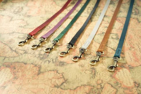 Genuine Leather Dog Leash - Soft Touch Rustic Leather, Vintage Style, Secure Grip for Small Dogs, Training Leash