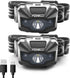 Foxelli USB-C Rechargeable LED Headlamp, Ultra-Light 2.4 oz, 180 Lumens, 5 Modes, IPX5 Waterproof