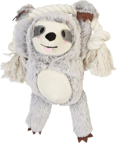 Fringe Studio Dog Toy, Girlie Sloth On A Rope Plush Pet Toy (289372), 1 Count (Pack of 1)
