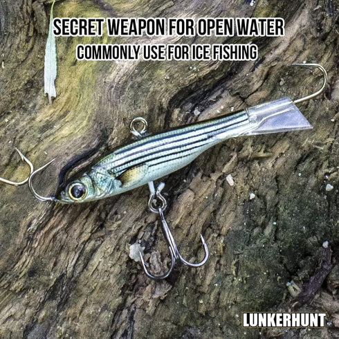 LunkerHunt Triple Action Walleye Jigs | Bass Fishing Swimbaits | Fast Sinking Saltwater Bait