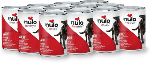 Nulo Grain Free Canned Wet Dog Food, Lamb, 13 oz, Pack of 12