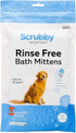 No Rinse Pet Wipes, Rinse Free Shampoo Mittens for Dogs & Cats, Bathing & Washing Pets, Pack of 15