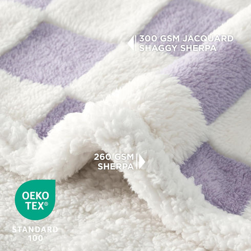 Lesure Waterproof Dog Blanket for Large Dogs, Washable Double-Sided with Warm Jacquard Shag and Soft Sherpa Fleece,