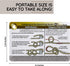 Outdoor Knots Waterproof Knot Tying Cards with Mini Carabiner, 22 Rope Knots for Camping and Backpacking