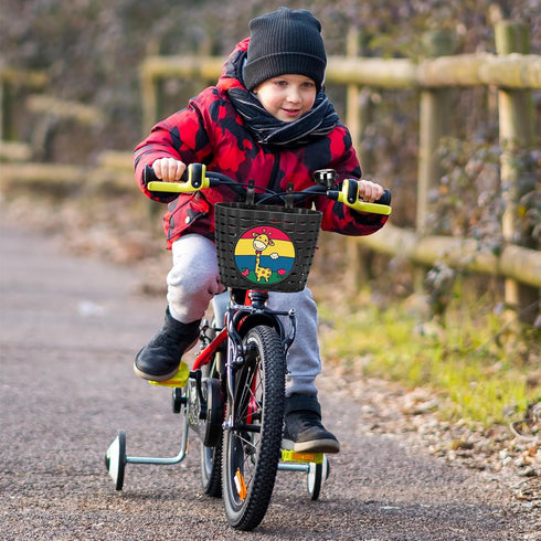 Kids Bicycle Basket with Bell, Wheel Spokes, Glasses, Bike Accessories for Boys and Girls