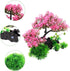Didiseaon Aquarium Artificial Plants Decor, Pink Cherry Blossom Tree Grass Set for Fish Tank Accessories and Decorations