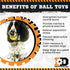 SodaPup Industrial Dog Gear Ball – Durable Chew Toy & Treat Dispenser Made in USA from Non-Toxic Natural Rubber