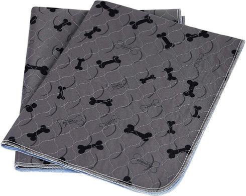 Washable Dog Pee Pads with Free Grooming Gloves, Non Slip Mats for Potty Training, Reusable Puppy Pads