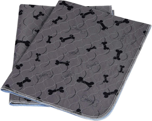 Washable Dog Pee Pads with Free Grooming Gloves - Non Slip Mats with Great Urine Absorption, Reusable Puppy Pee Pads
