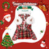 Dog Sweater Dress for Small Dogs, XX-Small, Red Plaid Winter Outfit for Chihuahua Yorkie Teacup