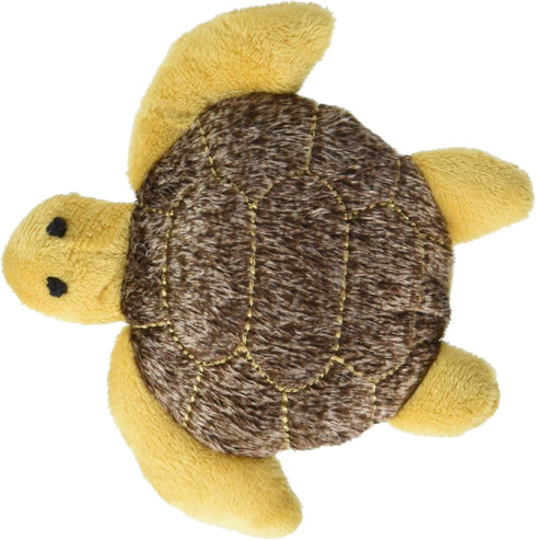 Petlinks Tipsy Turtle Refillable Plush Cat Toy - Blue, with Catnip Tube, One Size