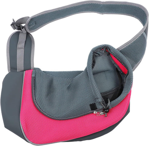 Hands Free Dog and Cat Sling Carrier, Breathable Mesh Safe Pet Papoose Bag for Small Dogs Cats, Travel Puppy Carrier
