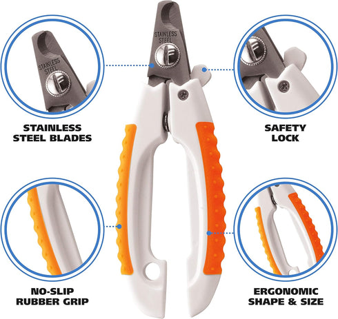 858448 WAHL Pet Nail Clipper for Cutting Dog, Cat, & Animal Claws with Razor Sharp Stainless Steel Blades & Protective