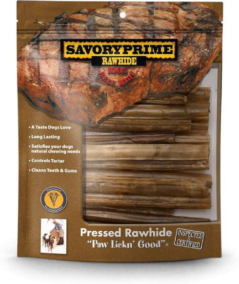 Savory Prime Pressed Roll, 25-Pack, 5-Inch, Natural, All Breed Sizes