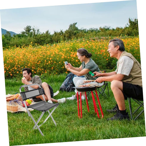 POPETPOP Multi-Functional Folding Stool Lightweight Portable Camping Chair Collapsible Outdoor Fishing Stool Durable