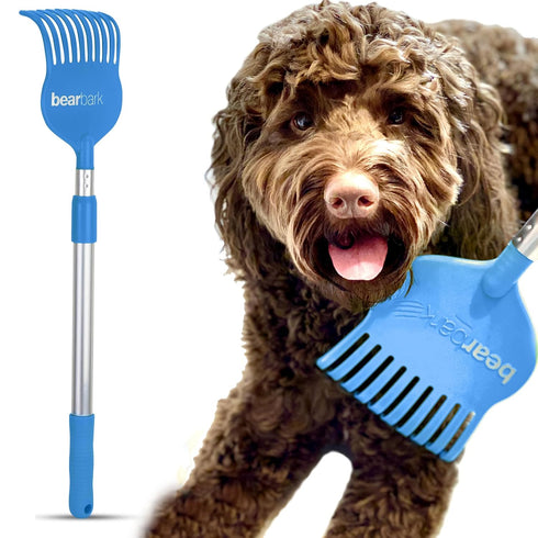 Bearbark Dog Scratcher, Extendable Long Reach Grooming Tool for Dogs, Cats, Pigs, Horses, Fun Itch Relief