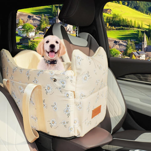 Center Console Small Dog Car Seat Portable Puppy Booster Armrest Carseat, Anti-Collapse