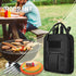 Hanging Camp Utensil Organizer with Towel Paper Holder, Portable Camping Kitchen Cookware Bag for Outdoor Cooking