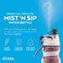 O2COOL Mist 'N Sip Misting Water Bottle, No Leak Pull Top Spout, 20 oz (Football)