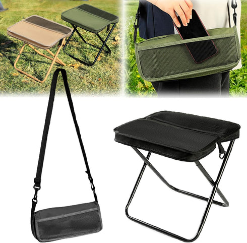 Nicerice Portable Foldable Backpack Stool,Tiny Foldable Stool which can Turned Into a Satchel,Mountaineering