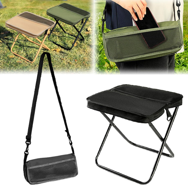 Nicerice Portable Foldable Backpack Stool,Tiny Foldable Stool which can Turned Into a Satchel,Mountaineering